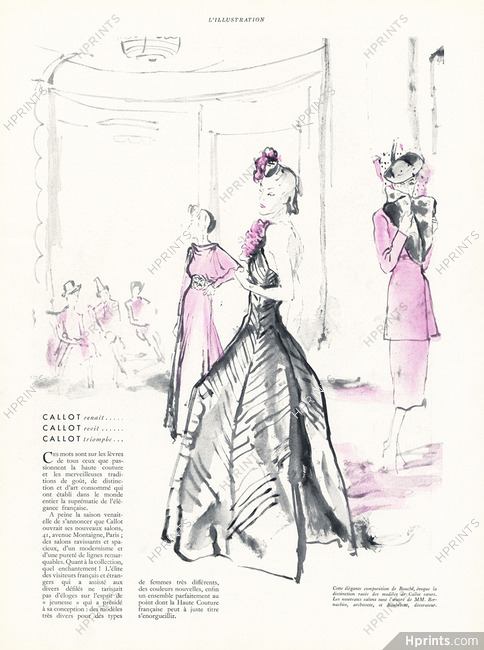 Callot Soeurs 1938 René Bouché, Fashion Show