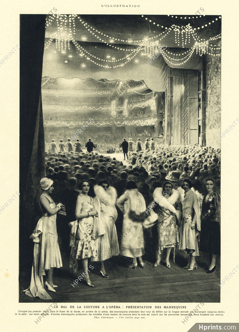 Le Bal de la Couture à l'Opéra, 1929 - Fashion Show