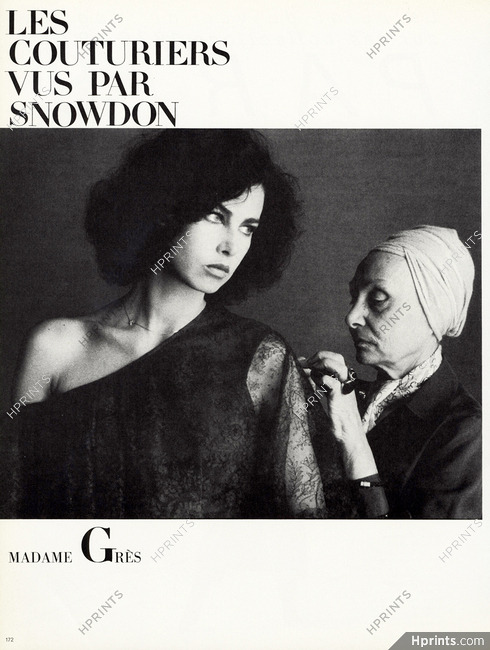 Madame Grès 1976 Photo Snowdon