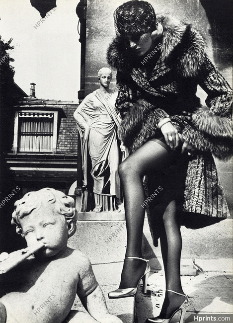 Christian Dior 1976 Fur, Stockings, Shoes, Photo Helmut Newton