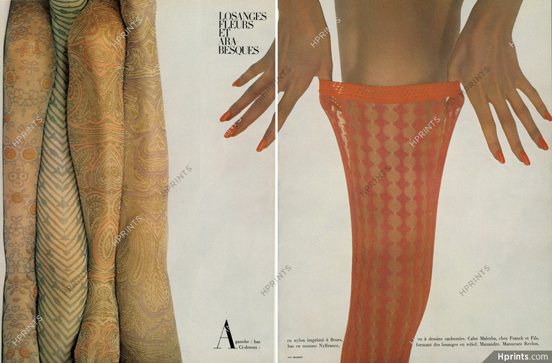 Calze Malerba & Maxandre 1965 Stockings, Photo Guy Bourdin