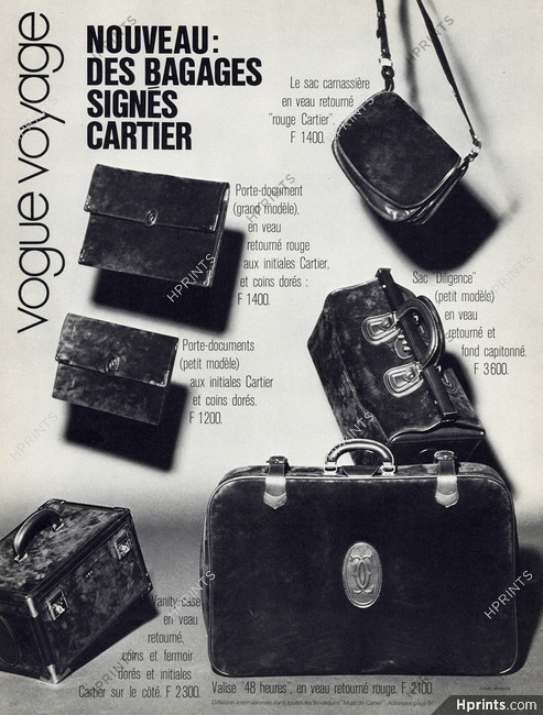 Bagages signés Cartier 1974