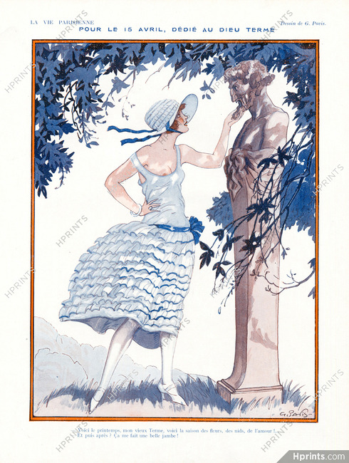 Georges Pavis 1923 Dieu Terme, Mythologie, Elegant Topless