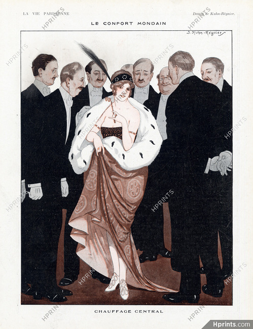 Joseph Kuhn-Régnier 1920 Elegant Parisienne & White ties