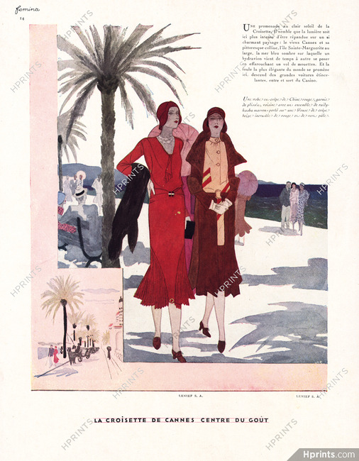 Alfred Lenief 1928 La Croisette de Cannes, Demachy
