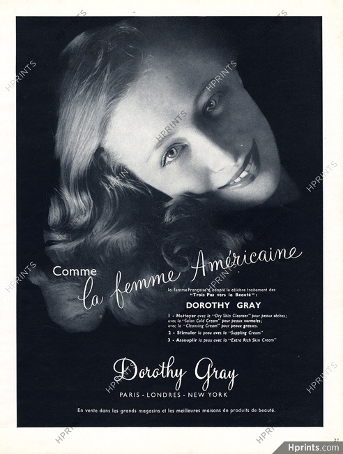 Dorothy Gray 1947 La femme Américaine