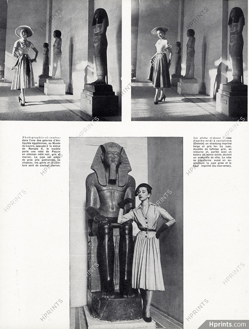 Paquin & Dessès 1952 Egyptian antiquity, The Louvre Museum