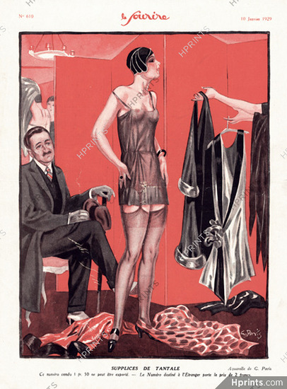 Supplices de Tantale, 1929 - Georges Pavis Fitting, Stockings