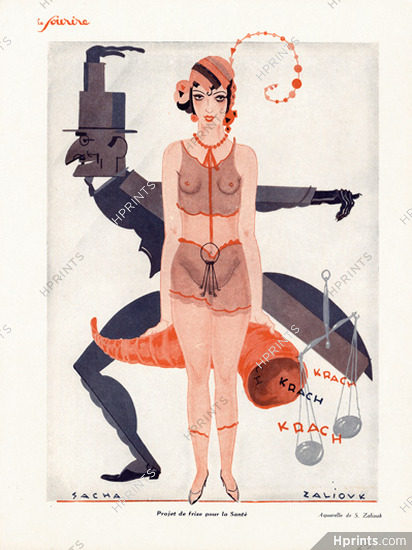 Sacha Zaliouk 1929 Projet de frise pour la Santé, Nude