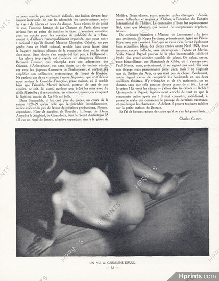 Germaine Krull 1929 Un Nu, Nude Photography, 3 pages