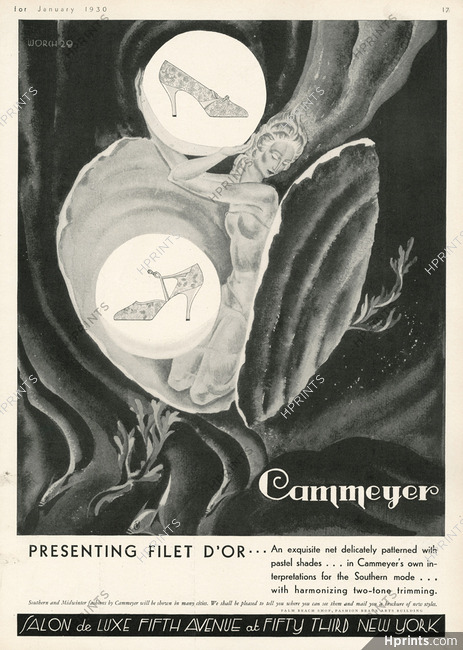 Cammeyer (Shoes) 1930 Worch, Sea Shell, Fish