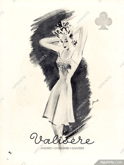 Valisère (Lingerie) 1945 Maurice Paulin (b&w)