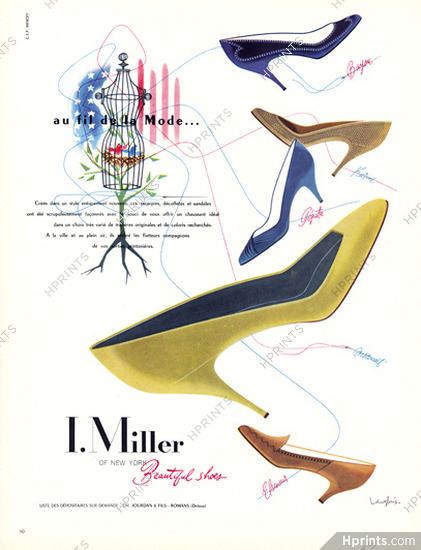 I. Miller (Shoes) 1956 J. Langlais