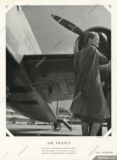 Air France 1939 Airplane, Airport, Photo Boisgontier