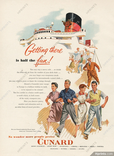 Cunard Line (Ship Company) 1953