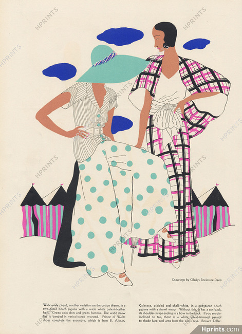 Gladys Rockmore Davis 1931 Altman & C°, Bonwit Teller, Beach Trousers