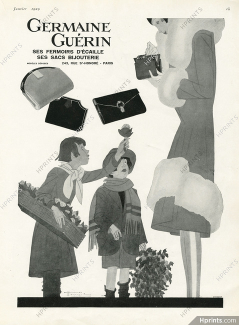 Germaine Guérin (Handbags) 1929 Fermoirs d'écaille, sacs bijouterie, Hemjic