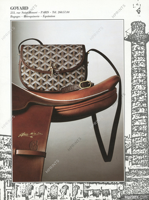 Goyard Ainé (Handbags) 1985 Selle, Saddle