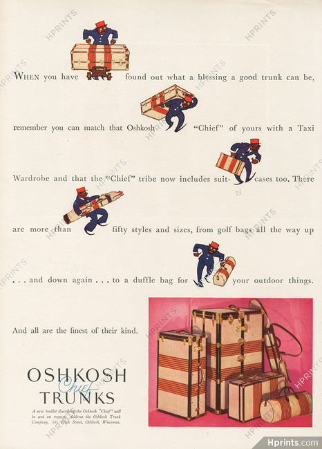 Oshkosh Trunks Company (Baggage Luggage) 1932 Bell Boy