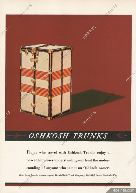 Oshkosh Trunks Company (Baggage Luggage) 1930