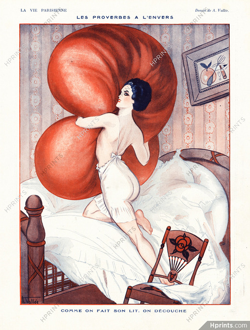 Armand Vallée 1921 Comme on fait son lit on découche, Sexy Looking Girl