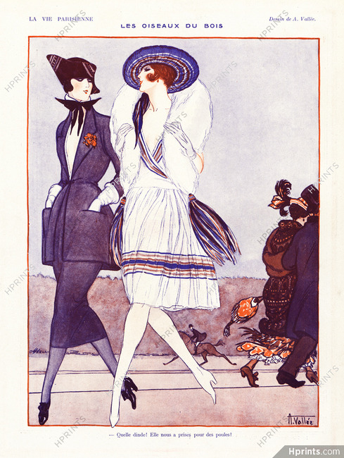 Armand Vallée 1921 "Les Oiseaux du Bois" Elegantes Courtisanes, Bois De Boulogne