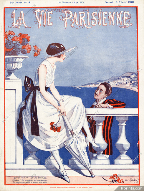 Georges Pavis 1921 Sur la Riviera, La Vie en Bleu