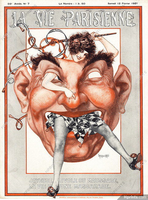 Hérouard 1921 La Vie est une Mascarade, La Vie Parisienne cover