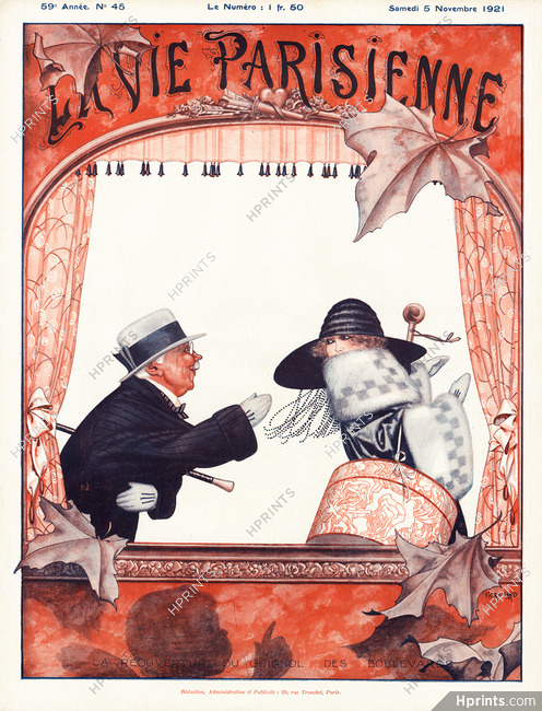 Hérouard 1921 La Réouverture du Guignol des Boulevards, Puppet show
