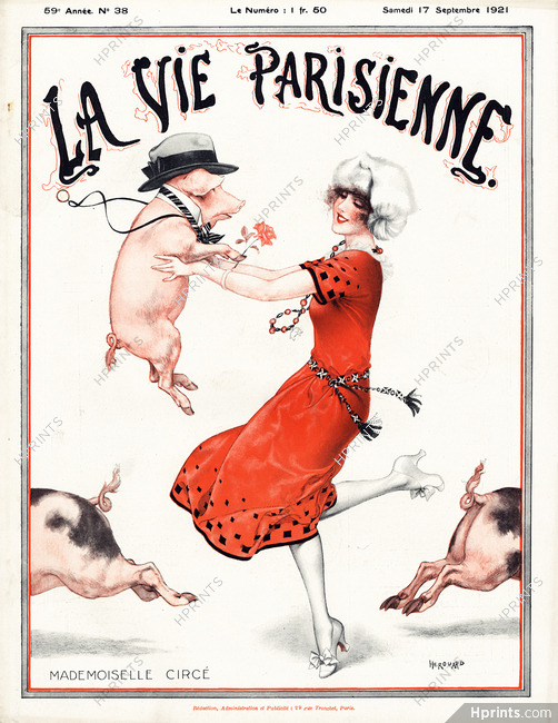 Hérouard 1921 Mademoiselle Circé, La Vie Parisienne cover