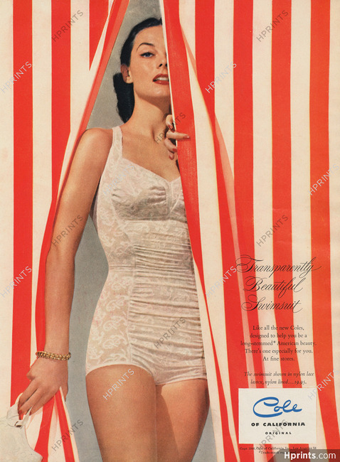 Cole of California 1950 Nylon Lace Lastex