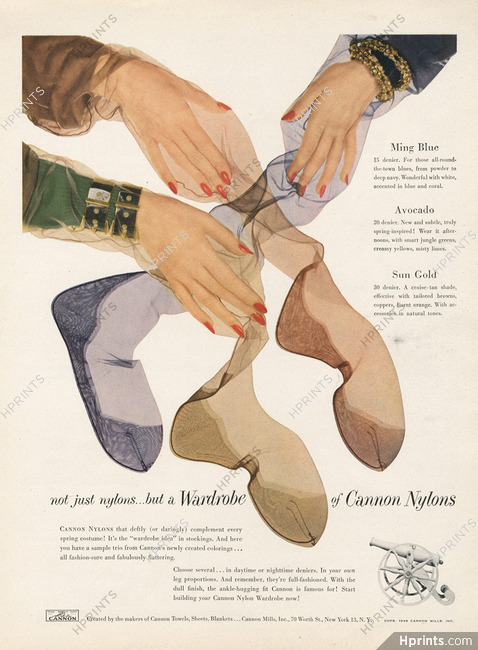 1942 Ad Cannon Mills Inc Towels Sheet Hosiery Monogram - ORIGINAL