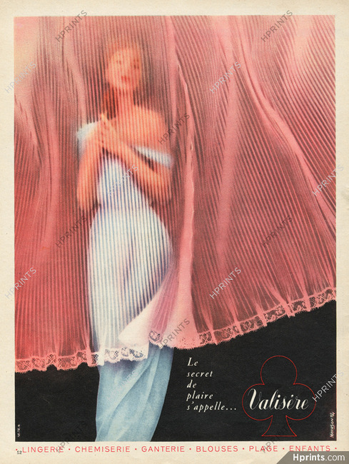 Valisère (Lingerie) 1954 Nightgown, Lace, Photo Harry Meerson