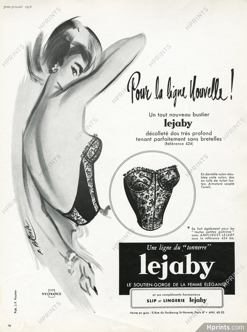 Lejaby 1958 Lace Brassiere, Bustier, Roger Blonde
