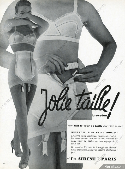 1954 women's Gilead Dacron full bra slip vintage lingerie fashion ad