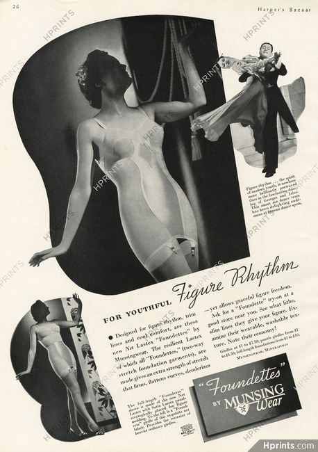 Munsingwear (Lingerie) 1937 Girdle, Garters, Georges and Jalna Dancers