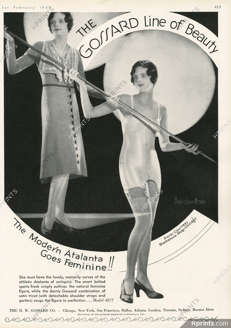 Gossard 1930 Corselette Girdle, Garters, Stockings, Photo Bertram Dorien Basabé