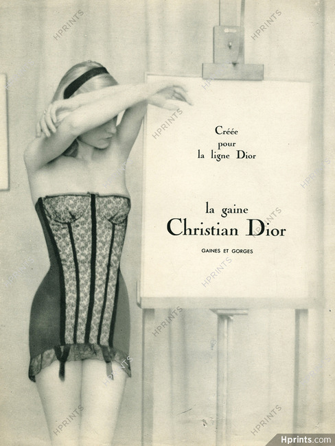 Christian Dior (Lingerie) 1955 Lace Girdle Corselette