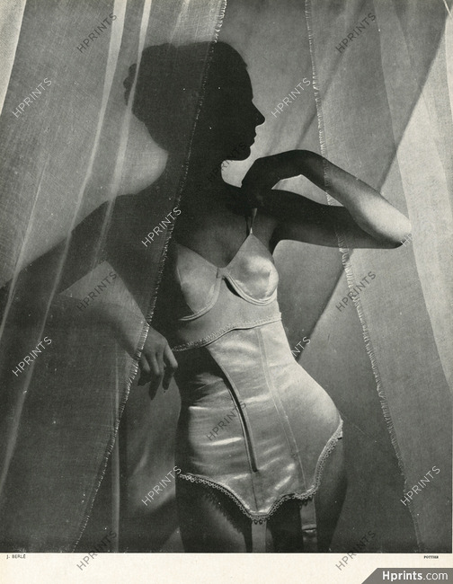 J. Berlé (Lingerie) 1946 Photo Philippe Pottier, Garters, Girdle, Corselette
