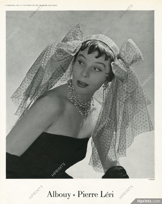 Albouy 1950 Evening Hat, "Inspiration de l'Espagne de Goya" Tulle Pierre Léri (Fabric) Photo Philippe Pottier, Bettina Graziani