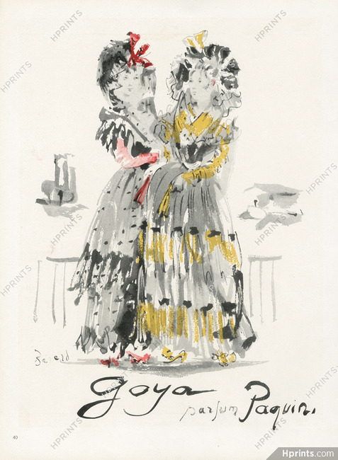 Paquin (Perfumes) 1945 "Goya" Christian Bérard