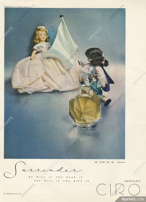 Ciro (Perfumes) 1946 Doll, Edward Jacobsen