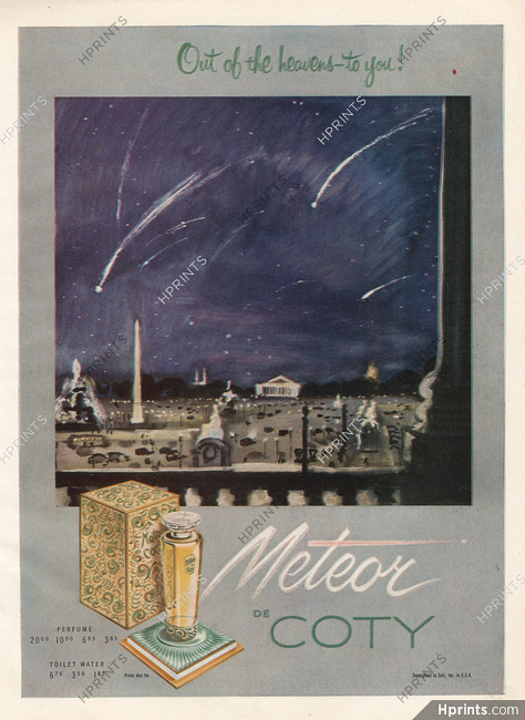 Coty (Perfumes) 1952 "Meteor", Place De La Concorde