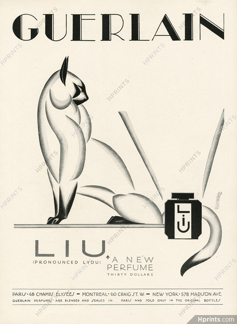 Guerlain 1930 Cat Art Deco Liu, Darcy — Perfumes