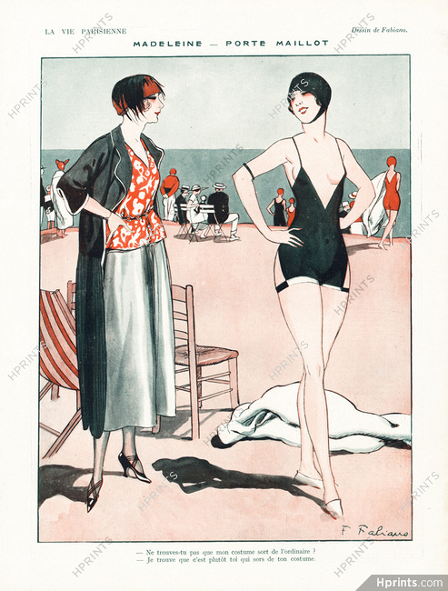 Fabiano 1921 "Madeleine - Porte Maillot" Swimmear Bathing Beauty