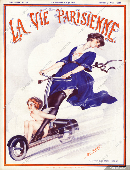 Léo Fontan 1921 "L'Amour est mon moteur", La Vie Parisienne cover