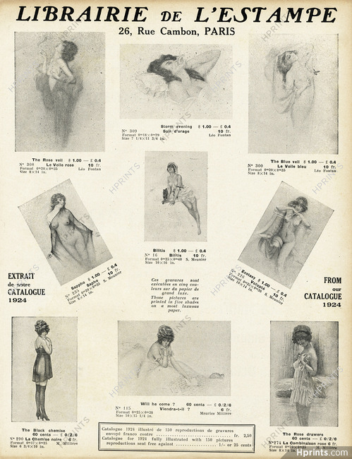 Libriairie de l'Estampe 1924 Léo Fontan, Suzanne Meunier, Maurice Millière