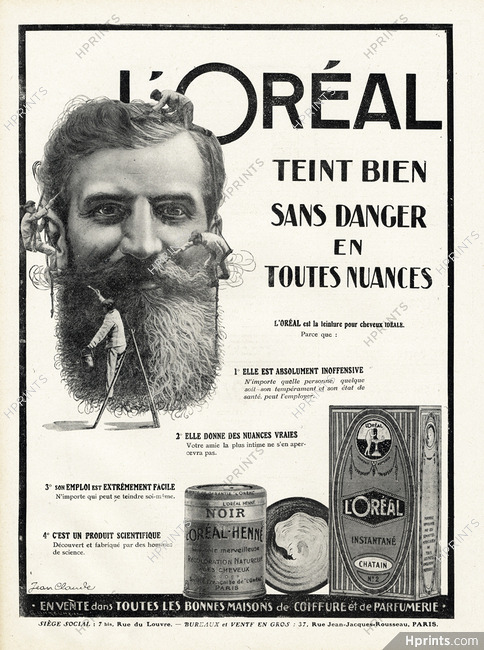 L'Oréal 1921 Dyes for hair, Jean Claude