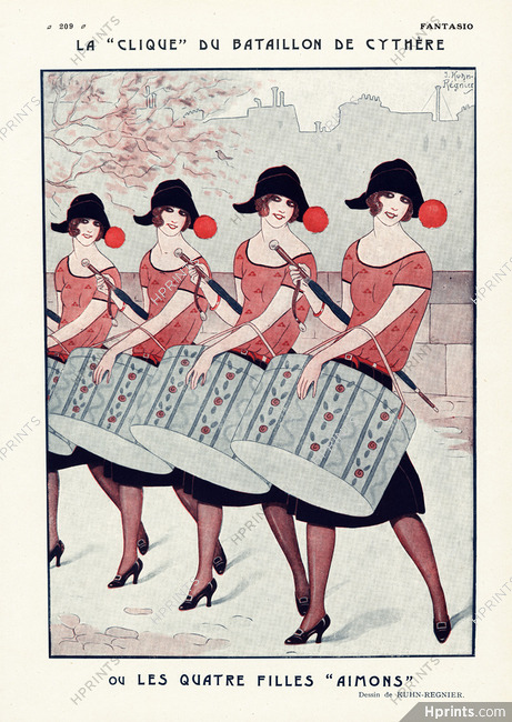 La Clique du Bataillon de Cythère, 1922 - Kuhn-Régnier Hatbox Girls