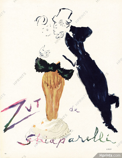 Schiaparelli (Perfumes) 1949 Zut, Marcel Vertès, Lovers